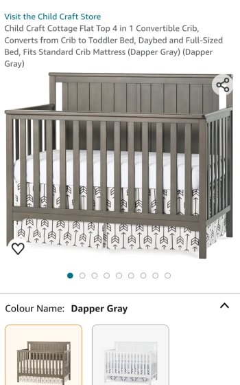 Cottage gray outlet crib