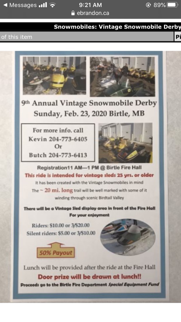 Any snowmobile poker derbys Discussions eBrandon Brandon